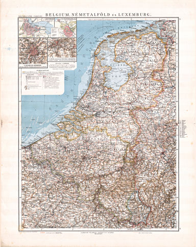 Kogutowicz-Littke: Világatlasz, 1912-1914
57-58. Belgium, Németalföld és Luxemburg