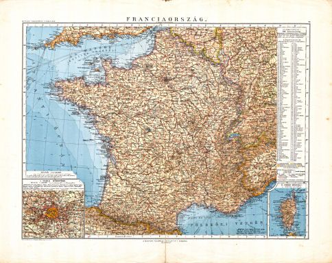 Téleki-Kogutowicz: Világatlasz, 1912-1914
59-60. Franciaország