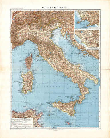 Téleki-Kogutowicz: Világatlasz, 1912-1914
75-76. Olaszország