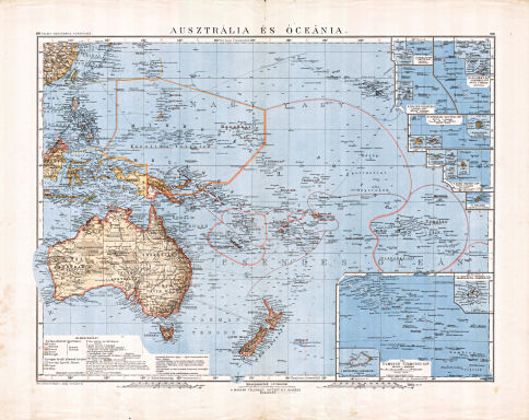 Téleki-Kogutowicz: Világatlasz, 1912-1914
107-108. Ausztrália és Óceánia