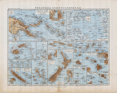 Kogutowicz-Littke: Világatlasz, 1912-1914
113-114. Polinézia szigetcsoportjai