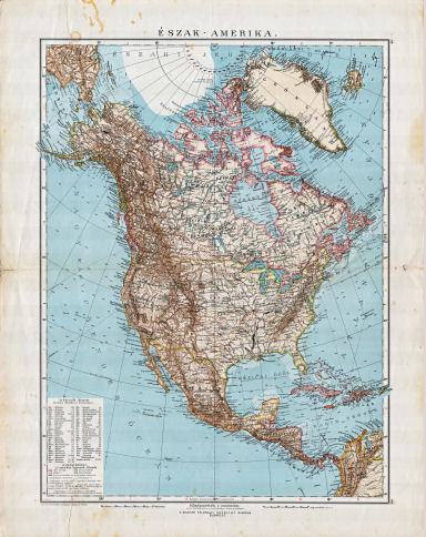 Kogutowicz-Littke: Világatlasz, 1912-1914
119-120. Észak-Amerika