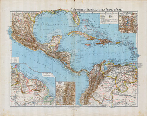 Kogutowicz-Littke: Világatlasz, 1912-1914
125-126. Közép-Amerika és Dél-Amerika északi részei