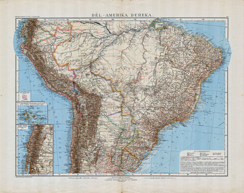 Kogutowicz-Littke: Világatlasz, 1912-1914
129-130. Dél-Amerika dereka