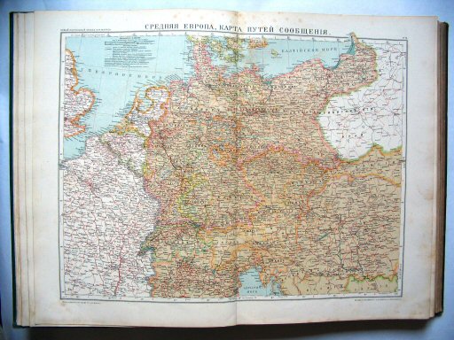 Атласъ Маркса / Atlas Marksa 1910
13. Средняя Европа, карта путей сообщенія
Midden-Europa, verkeerskaart / Central Europe, transportation map