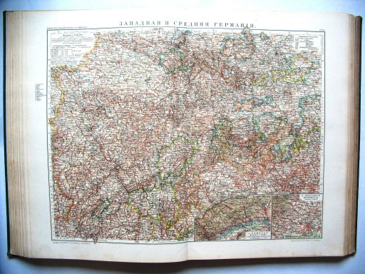 Атласъ Маркса / Atlas Marksa 1910
33. Западная и Средняя Германія
West- en Midden-Duitsland / West and Central Germany