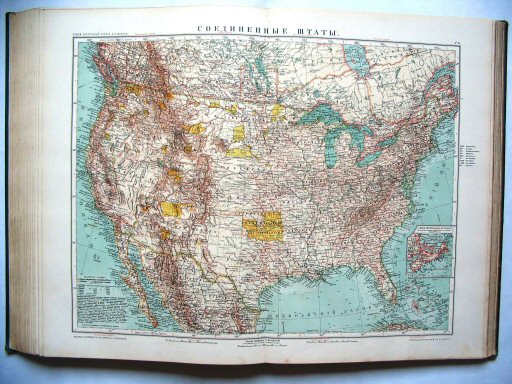 Атласъ Маркса / Atlas Marksa 1910
58. Соединенные Штаты Америки
Verenigde Staten van Amerika / United States of America