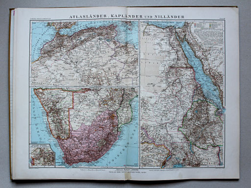 Debes' Neuer Handatlas, 1913
46-48. Atlasländer, Kapländer und Nilländer