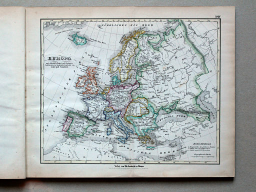 E. Wagner's Atlas der Geheele Aarde, ca. 1850
4. Europa