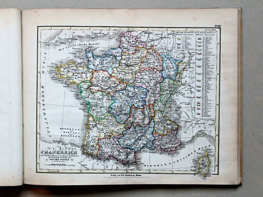 E. Wagner's Atlas der Geheele Aarde, ca. 1850
14. Frankreich