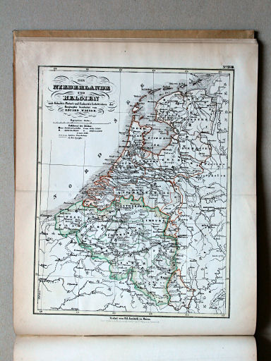 E. Wagner's Atlas der Geheele Aarde, ca. 1850
18. Die Niederlande und Belgien