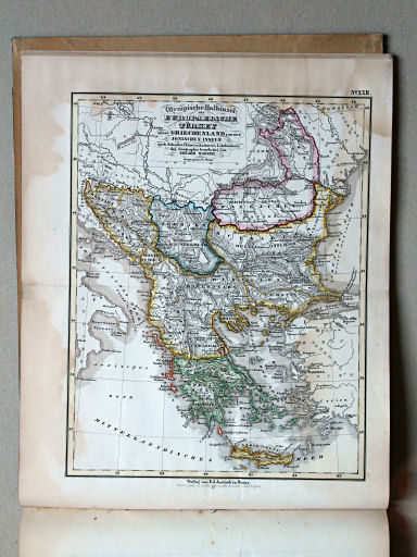 E. Wagner's Atlas der Geheele Aarde, ca. 1850
22. Olympische Halbinsel: die europaeische Türkey nebst Griechenland und den Jonischen Inseln
