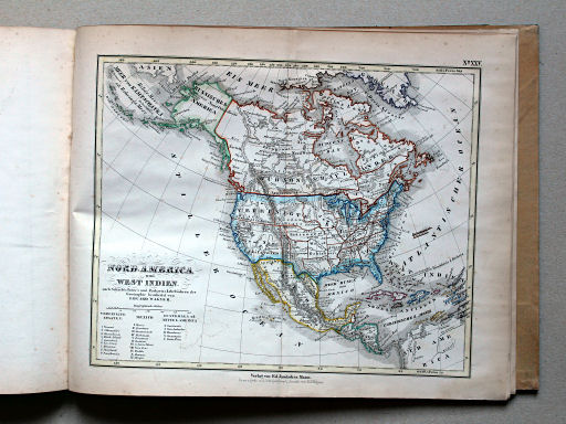 E. Wagner's Atlas der Geheele Aarde, ca. 1850
25. Nord-America und West Indien