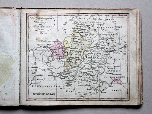 Johann Walch, Allgemeiner Atlas, 1812
22. Das Grossherzogthum Würzburg, und die Fürstl. Primatischen Staaten