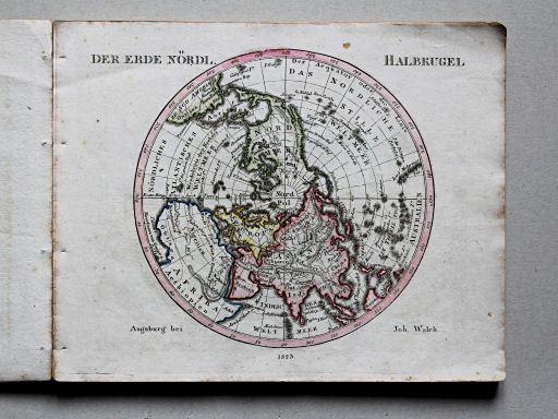 Johann Walch, Neuester Schul-Atlass, 1824
2. Der Erde nördl. Halbkugel