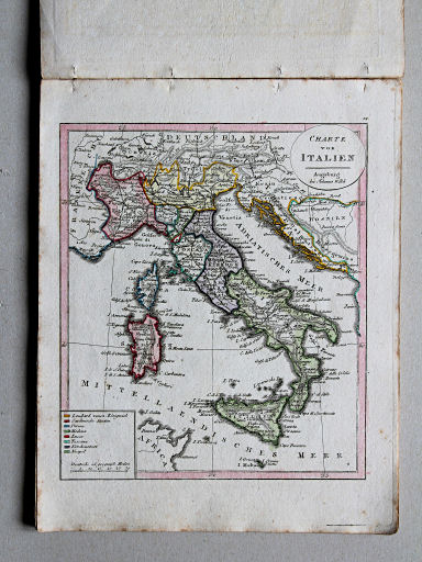 Johann Walch, Neuester Schul-Atlass, 1824
12. Charte von Italien
