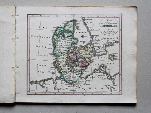Johann Walch, Neuester Schul-Atlass, 1824
17. Charte des Königreichs Daenemark