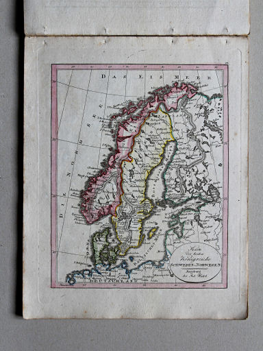 Johann Walch, Neuester Schul-Atlass, 1824
18. Karte der beiden Königreiche Schweden u. Norwegen