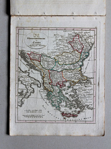 Johann Walch, Neuester Schul-Atlass, 1824
22. Karte von dem Türkischen Reiche in Europa