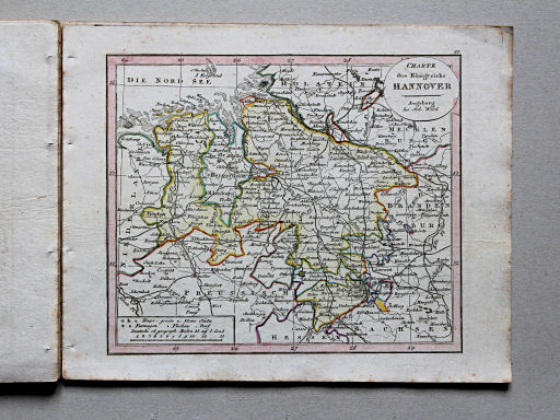 Johann Walch, Neuester Schul-Atlass, 1824
28. Charte des Königreichs Hannover
