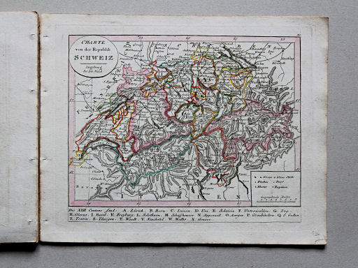 Johann Walch, Neuester Schul-Atlass, 1824
30. Charte von der Republik Schweiz
