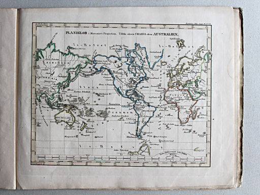 Thomée, Geographisk Chartbok, 1849
3. Planigloben i Mercator's Projection