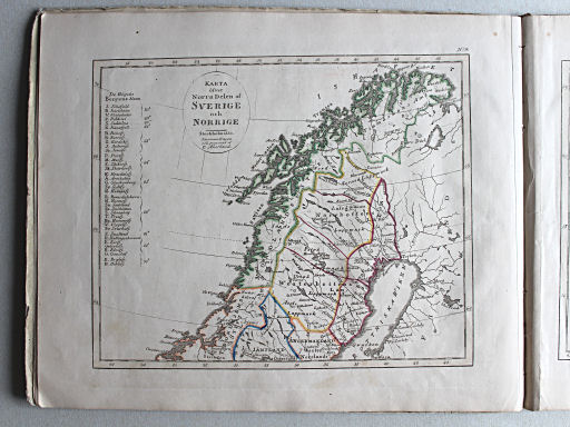 Thomée, Geographisk Chartbok, 1849
5. Karta öfver Norra Delen af Sverige och Norge