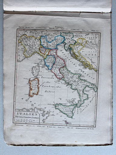 Thomée, Geographisk Chartbok, 1849
12. Italien, Illyrien, Croatien, Dalmat.