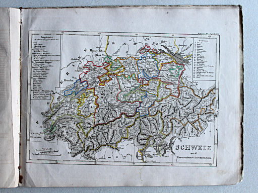 Thomée, Geographisk Chartbok, 1849
13. Schweiz med Furstendömet Liechtenstein