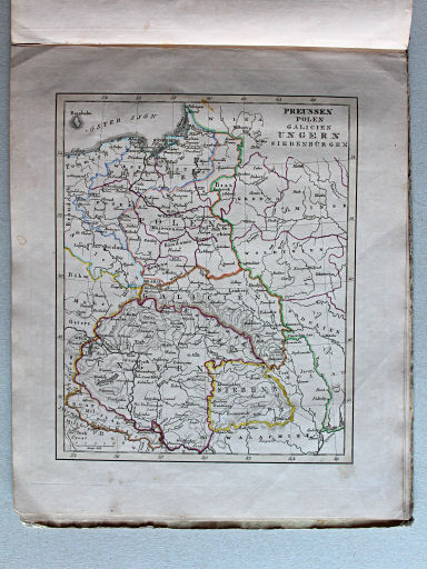 Thomée, Geographisk Chartbok, 1849
15. Preussen, Polen, Galicien, Ungern, Siebenbürgen