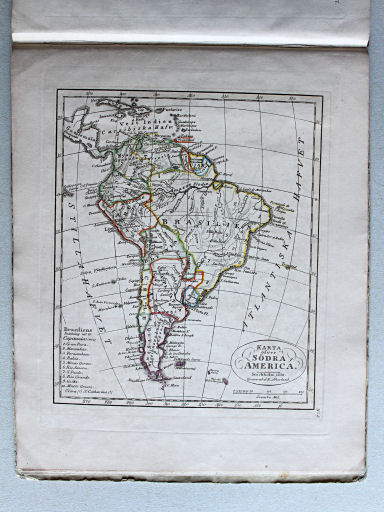 Thomée, Geographisk Chartbok, 1849
22. Karta öfver Södra America