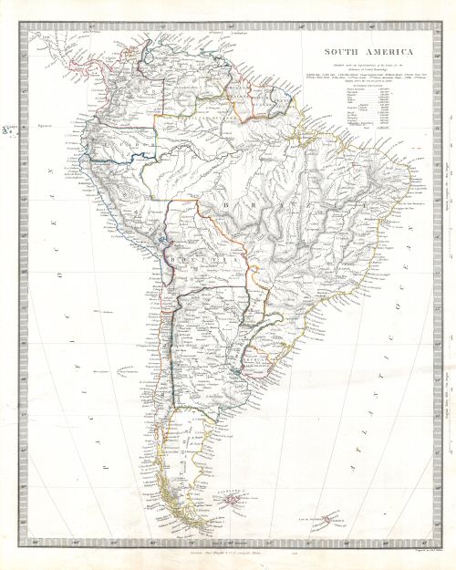 Society for the Diffusion of Useful Knowledge
148. South America / Zuid-Amerika (±1845)