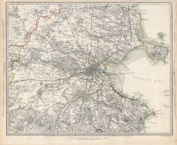 Society for the Diffusion of Useful Knowledge
P14. Environs of Dublin / Omgeving van Dublin (1837)
