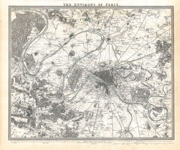 Society for the Diffusion of Useful Knowledge
P35. Environs of Paris / Omgeving van Parijs (1832)
(Environs de Paris)
