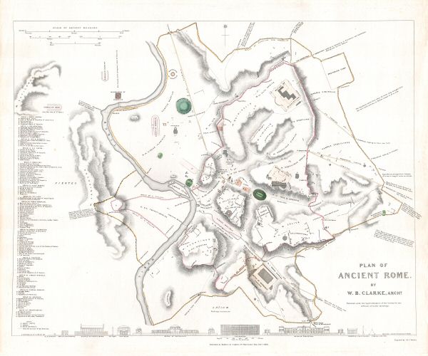 Society for the Diffusion of Useful Knowledge
P40. Rome, Ancient / Rome in de Oudheid (1830)
(Roma antiqua)