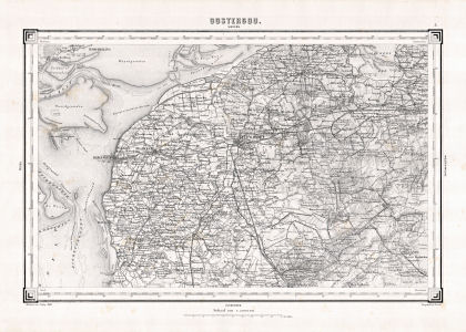 Topographische kaart Nederland 1:200.000, 1867-1868
4. Oostergoo (1868)