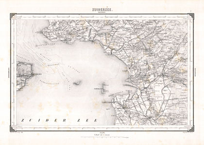 Topographische kaart Nederland 1:200.000, 1867-1868
7. Zuiderzee (1868)
