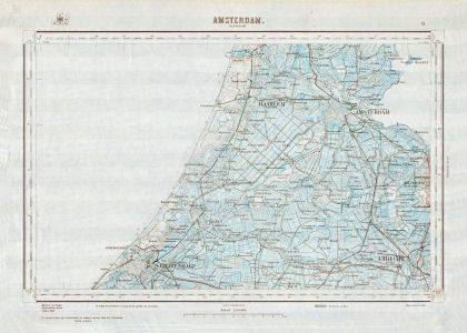 Topographische kaart Nederland 1:200.000, 1933-1955
9. Amsterdam (1949) grijsdruk