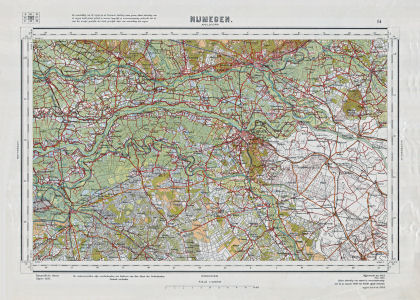 Topographische kaart Nederland 1:200.000, 1933-1955
14. Nijmegen (1933)