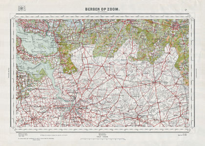 Topographische kaart Nederland 1:200.000, 1933-1955
17. Bergen op Zoom (1950)